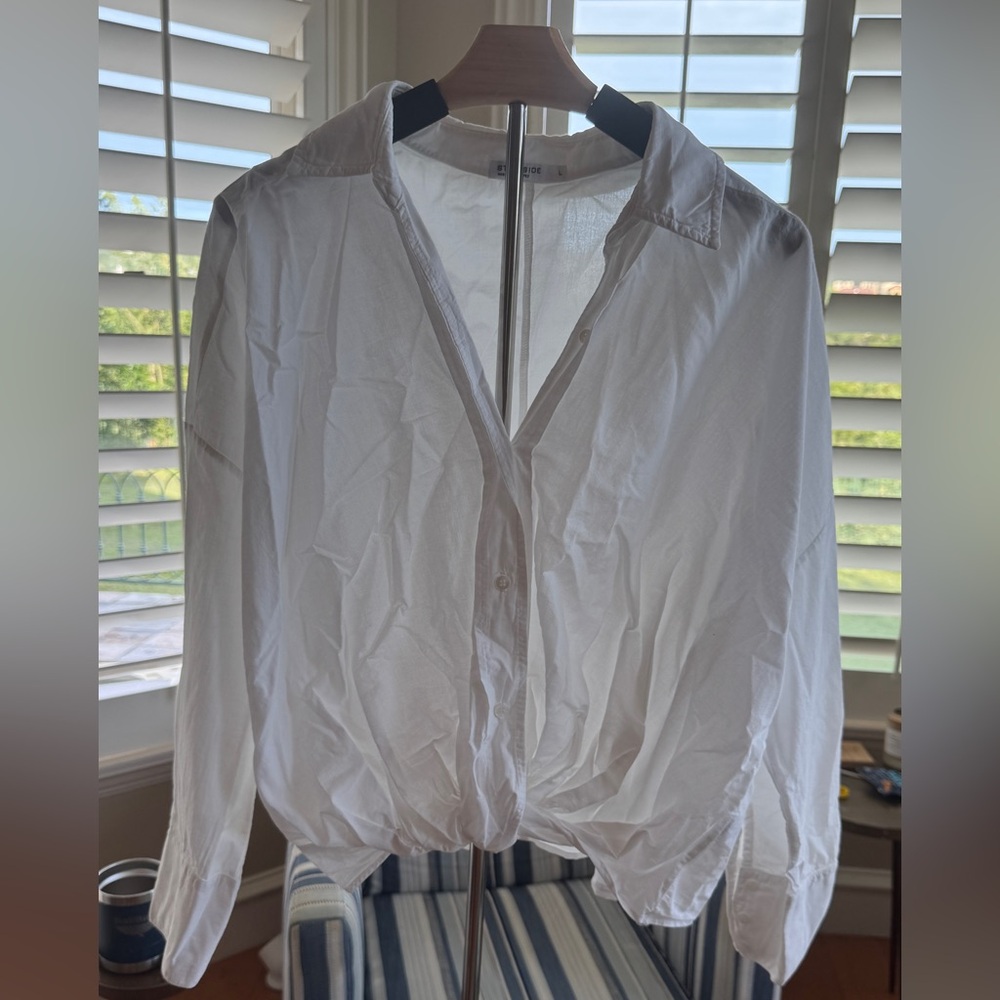 Stateside White Casual Button Down Shirt